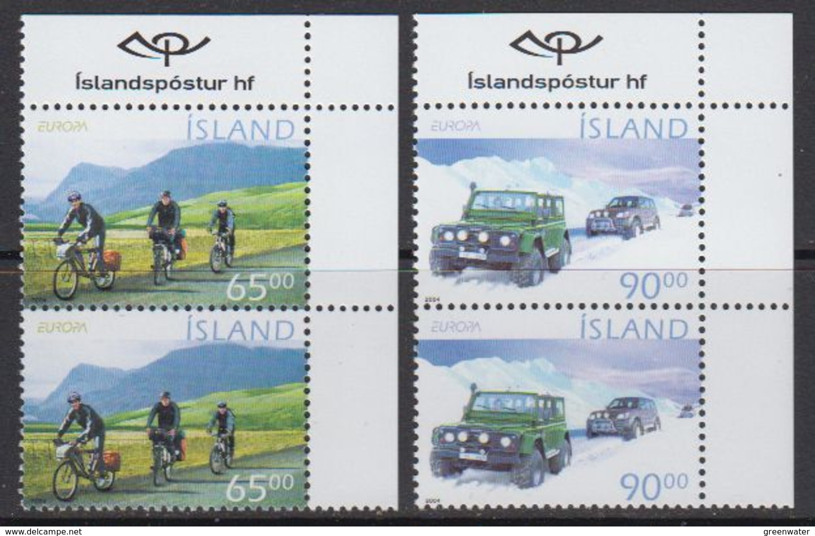 Europa Cept 2004 Iceland  2v (pair, Corner)  ** Mnh (41293A) - 2004