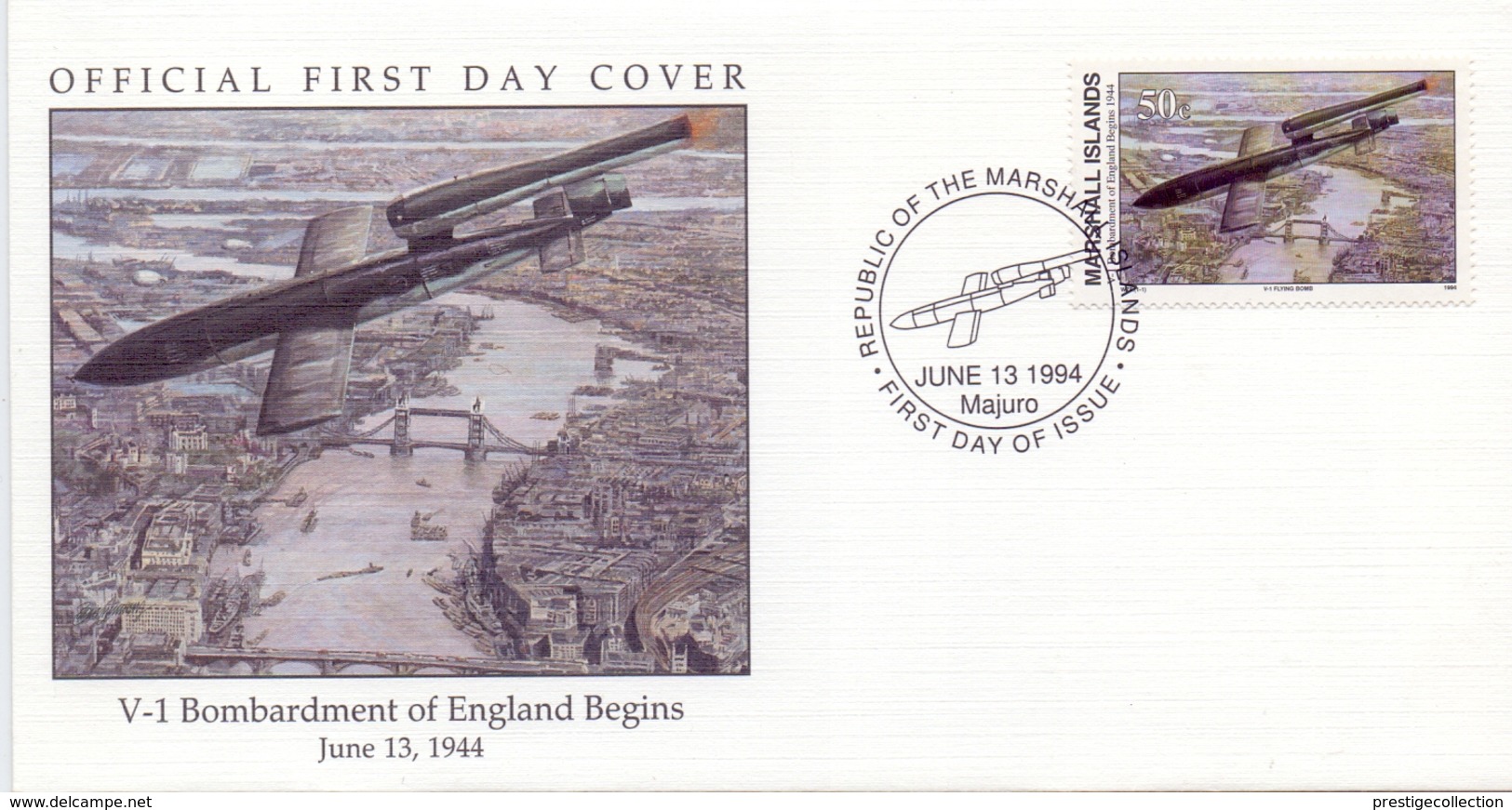 MARSHAL ISLAND BOMBARDMENT OF ENGLAND BEGINS  COVER  (NOV180060) - Marshall
