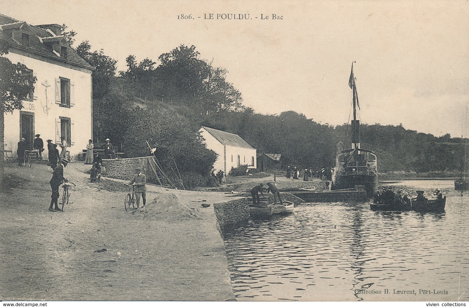 Le Pouldu (56 - Morbihan) Le Bac - Bateau - Liaison Du Pouldu à Saint Maurice - Coll. Laurent N° 1806 (texte Lorient) - Autres & Non Classés