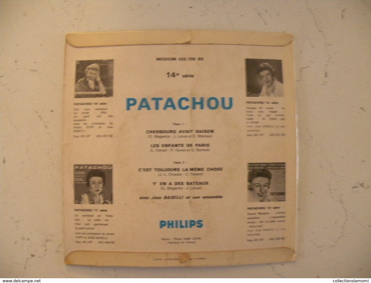 Pochette Vinyle Vide Patachou Des Années 50 ( Sans Vinyle ) - Other & Unclassified