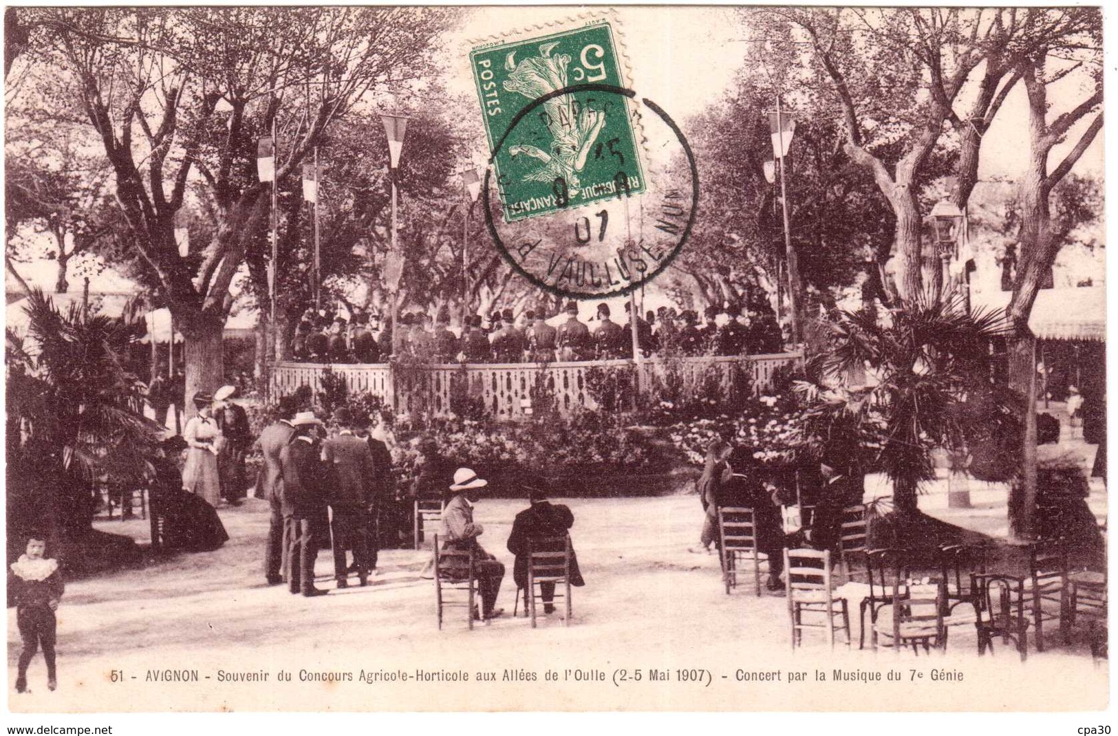 CPA VAUCLUSE.AVIGNON.SOUVENIR DU CONCOURS AGRICOLE-HORTICOLE AUX ALLEES DE L'OULLE - Avignon