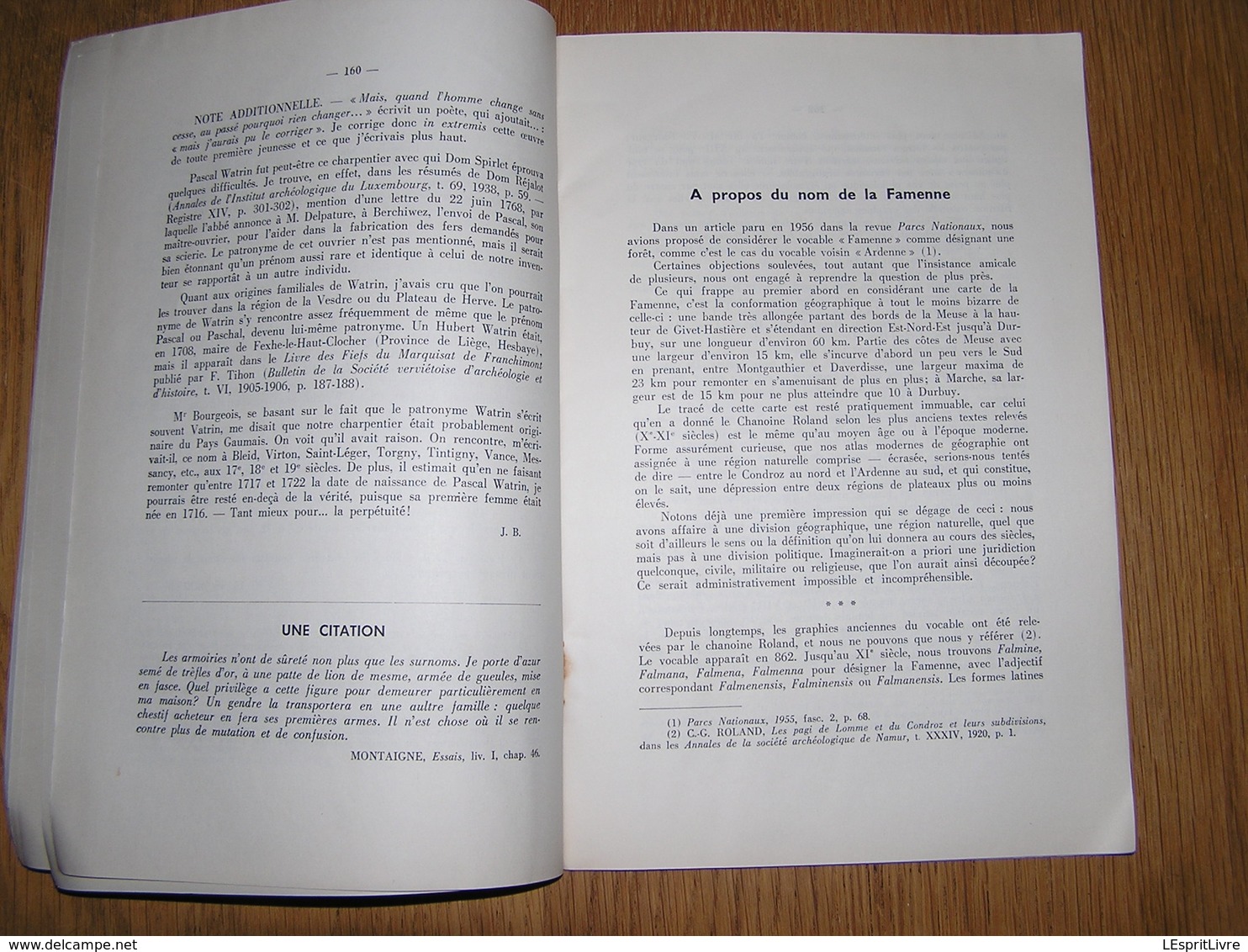 ARDENNE ET FAMENNE N° 4 / 1959 Revue Régionalisme Archéologie Watrin Saint Hubert Fin La Ville Houffalize Walthina - Belgique