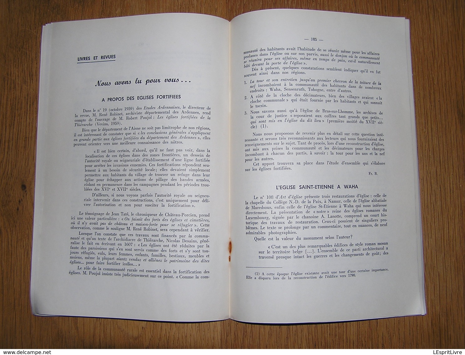 ARDENNE ET FAMENNE N° 4 / 1959 Revue Régionalisme Archéologie Watrin Saint Hubert Fin La Ville Houffalize Walthina