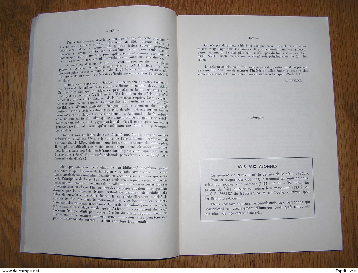 ARDENNE ET FAMENNE N° 4 Année 1965 Régionalisme Vocations Sacerdotales Redouté Curé Florenville Chardeneux Bonsin Ortho - Belgique