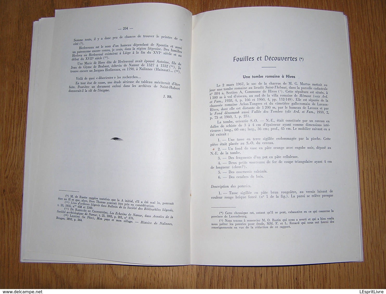 ARDENNE ET FAMENNE N° 4 Année 1966 Régionalisme Lavaux Hives Burtonville Salm Herlenvaliana Hamerenne Pierre à Marier