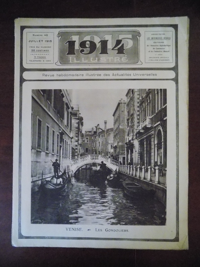 1914 Illustré N° 42 Venise - Libau - Memel - Bruxelles - Aumonier Tranchée... - 1900 - 1949