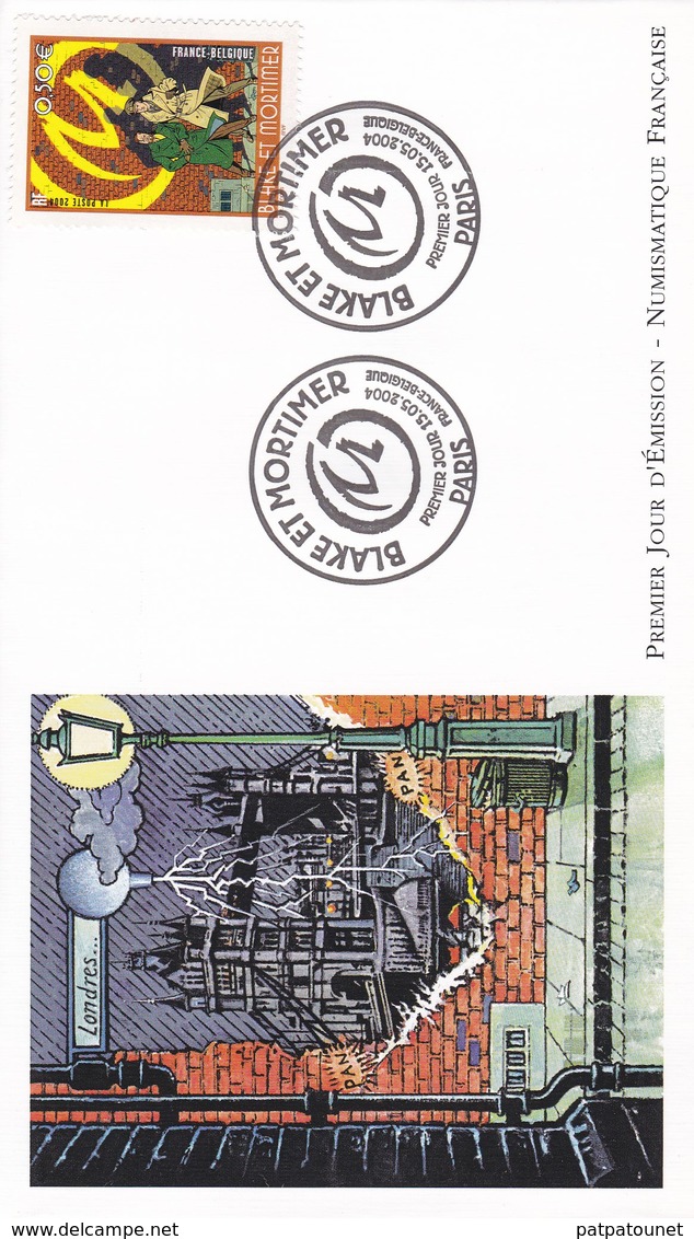 France FDC 2004 Black Et Mortimer Conjoint Avec La Belgique - 2000-2009