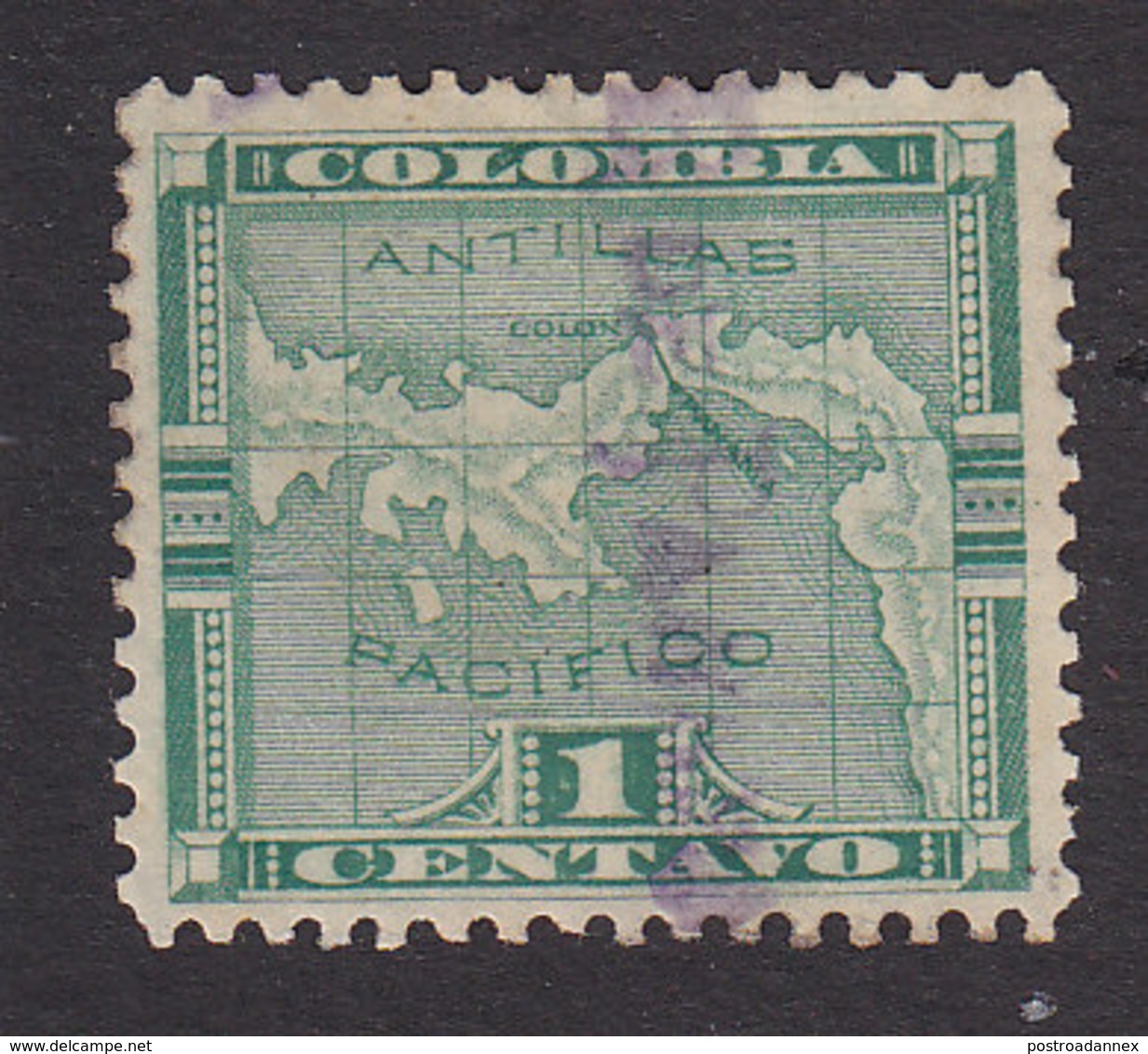 Panama, Scott #151, Used, Map Overprinted, Issued 1903 - Panama