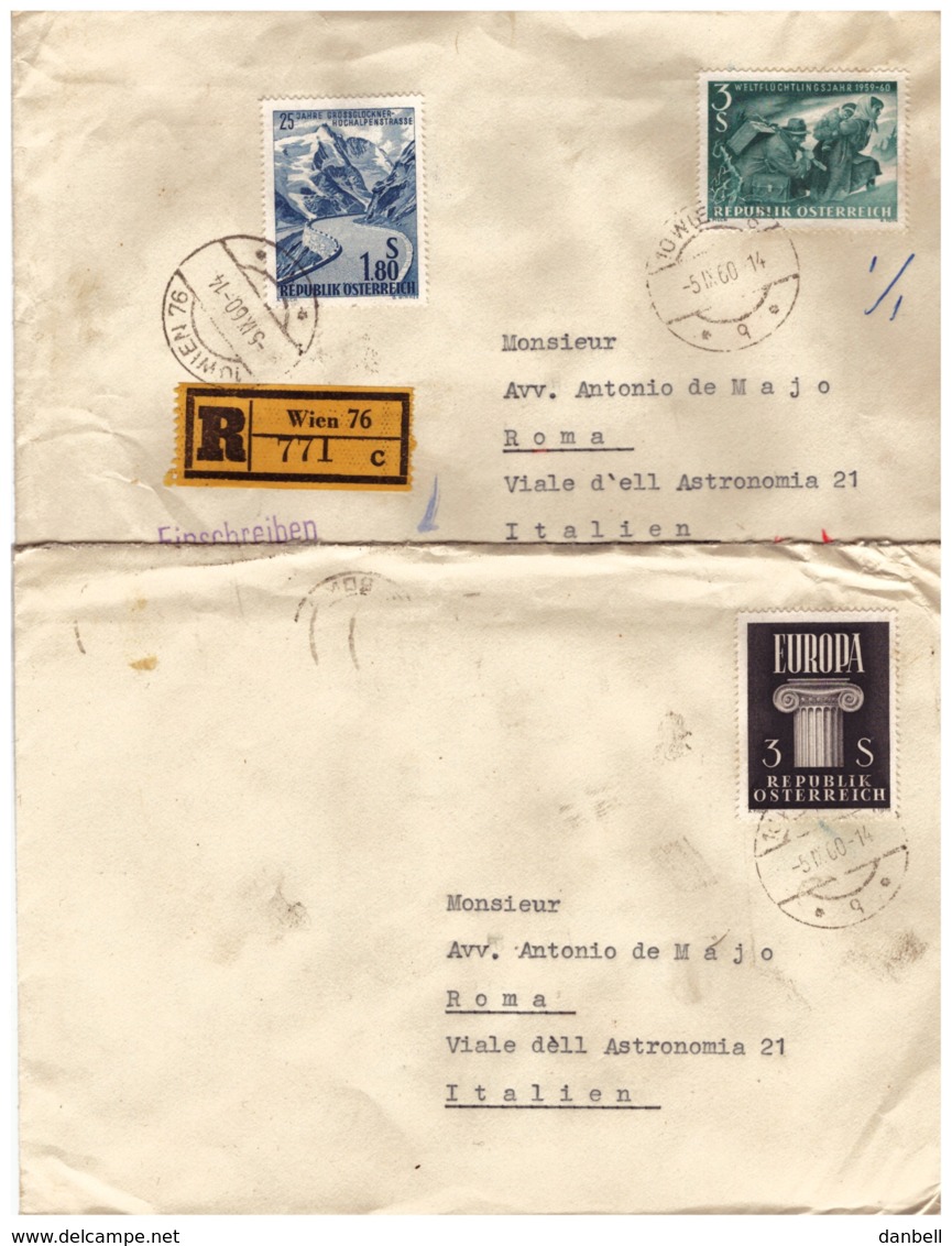 OS26)AUSTRIA 1960 Storia Postale  Raccomandata E Lettera - Storia Postale