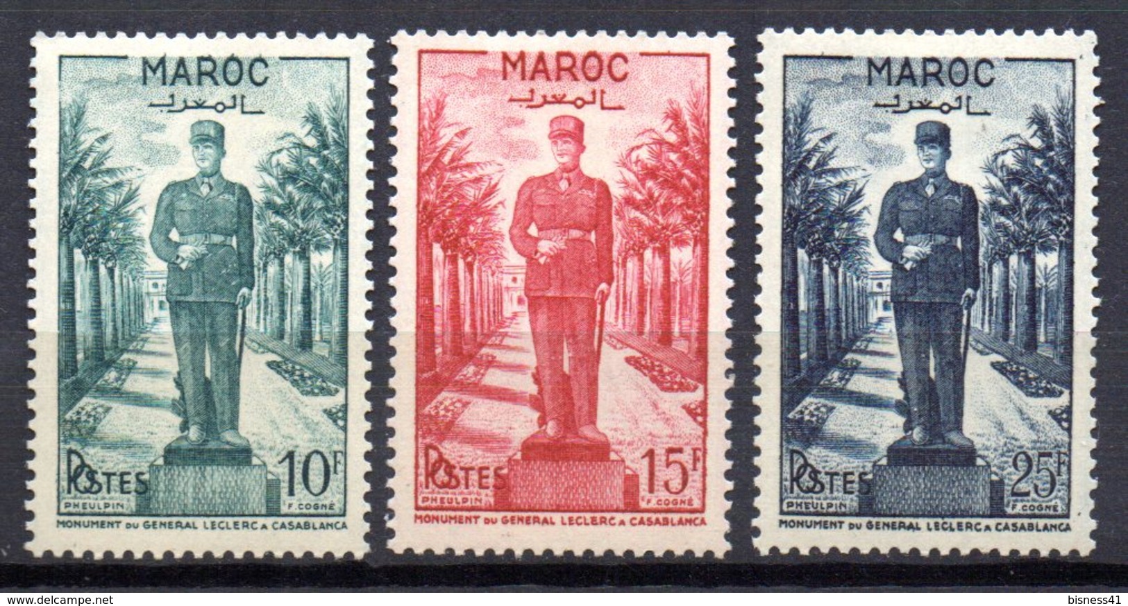 Col10    Maroc  N° 299 à 301 Neuf X MH  Cote : 6,50 Euro Cote 2015 - Unused Stamps