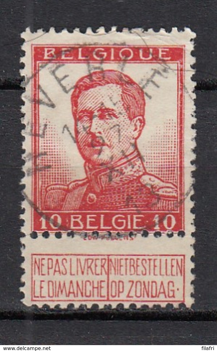 118 Gestempeld HEVERLE - COBA 8 Euro - 1912 Pellens
