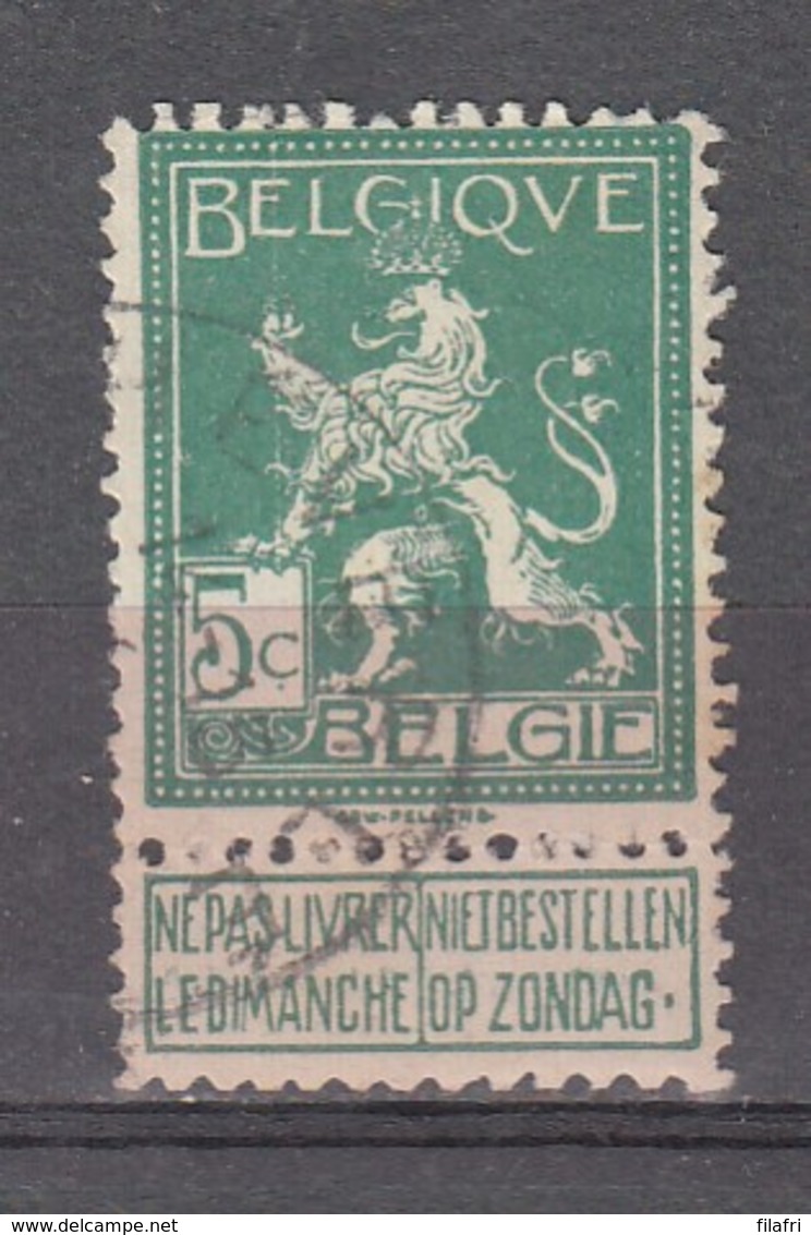 110 Gestempeld HEVERLE - COBA 8 Euro - 1912 Pellens