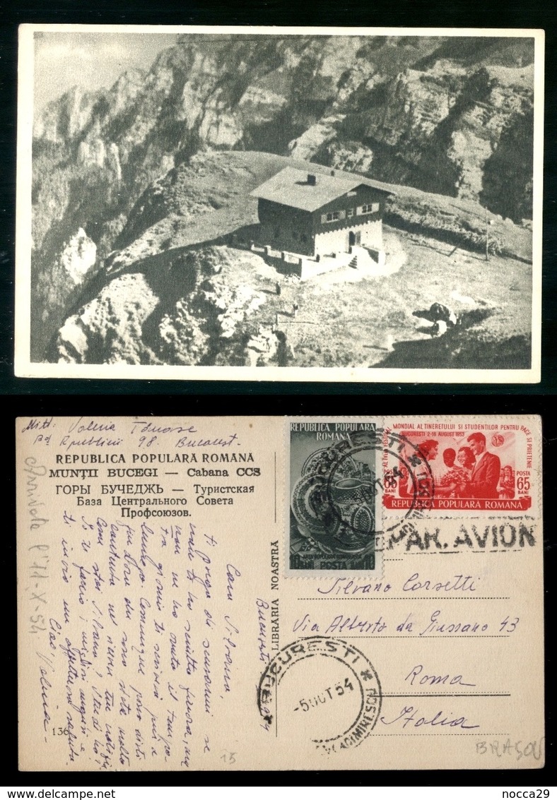 ROMANIA - BRASOV - MUNTII BUCEGI - 1954 - Storia Postale