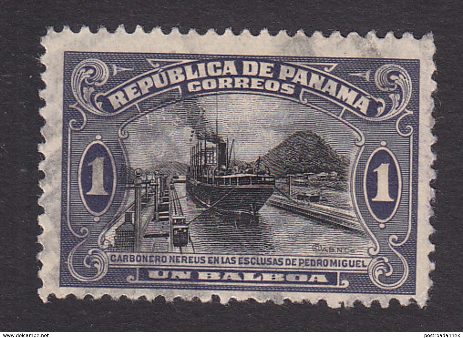 Panama, Scott #219, Used, Ship In Pedro Miguel Lock, Issued 1920 - Panama