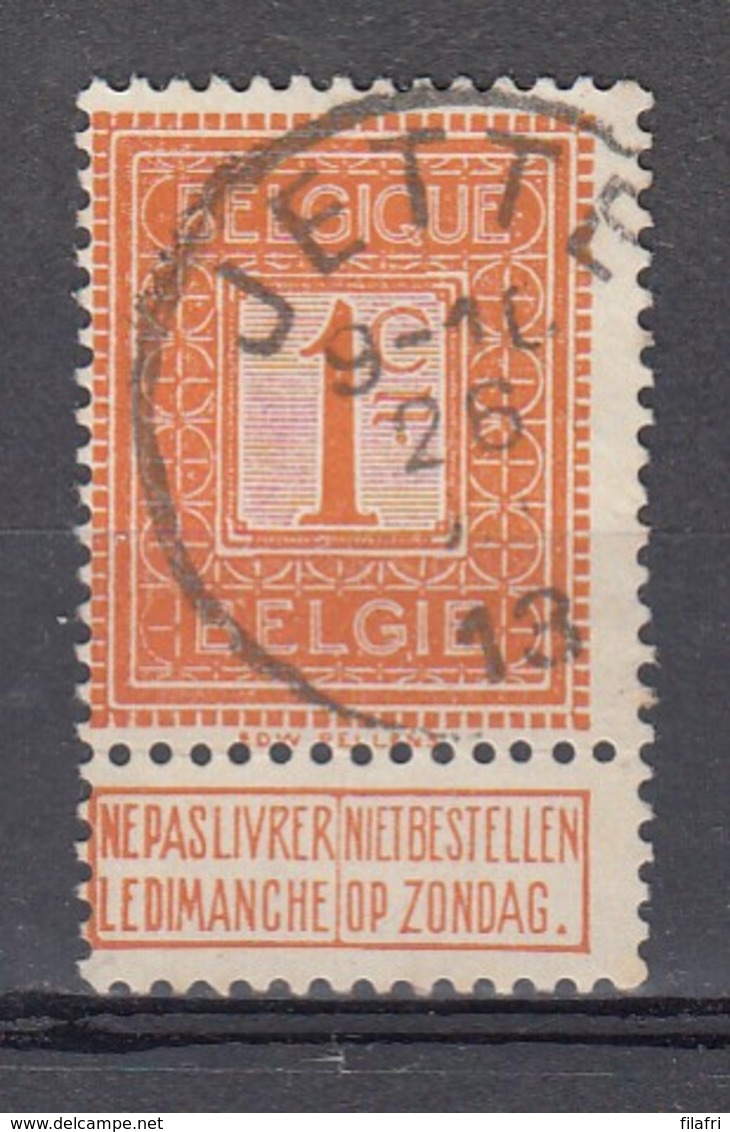 108 Gestempeld JETTE - COBA 6 Euro - 1912 Pellens