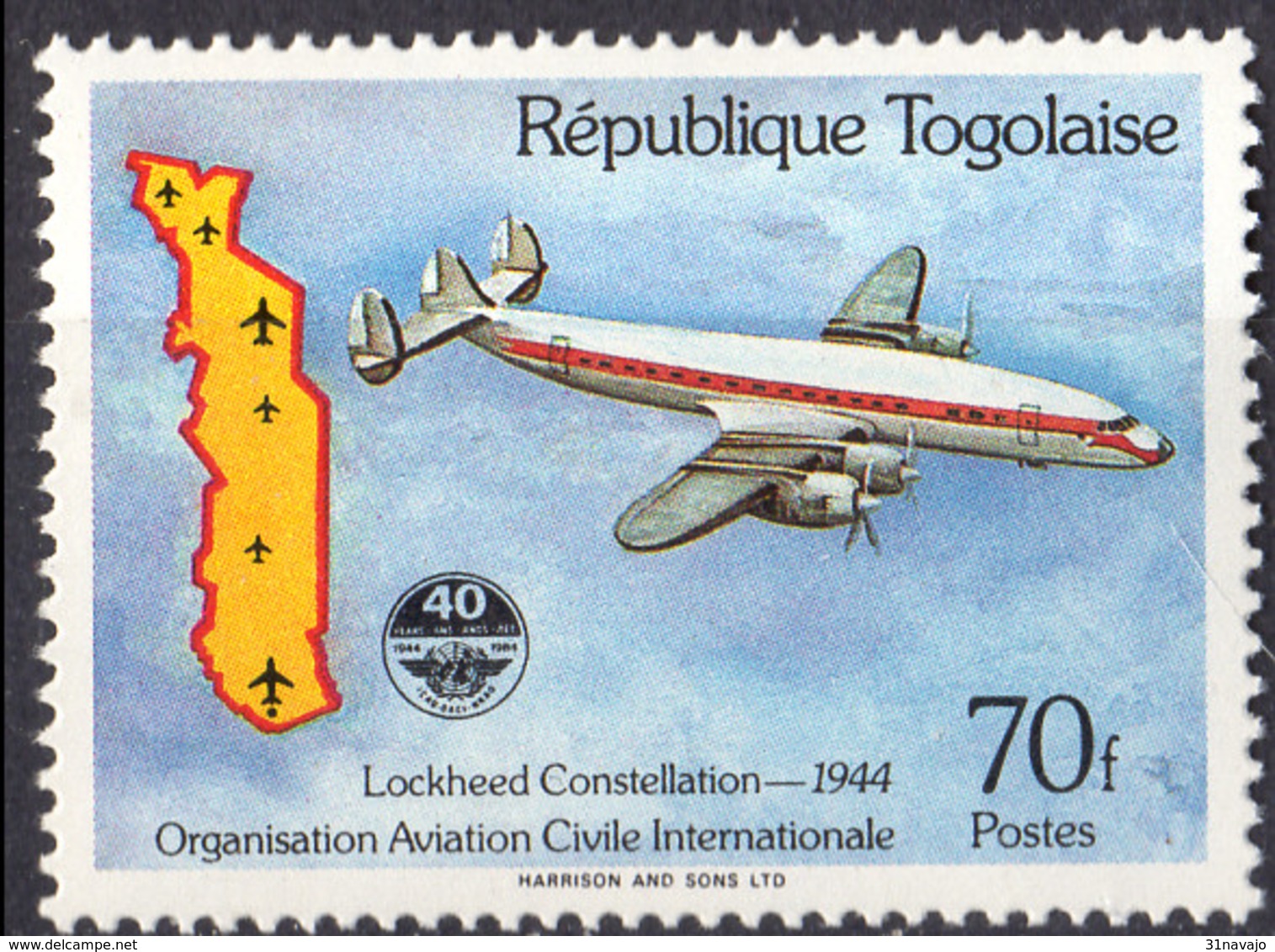 TOGO - 40e Anniversaire De L'OACI - Togo (1960-...)