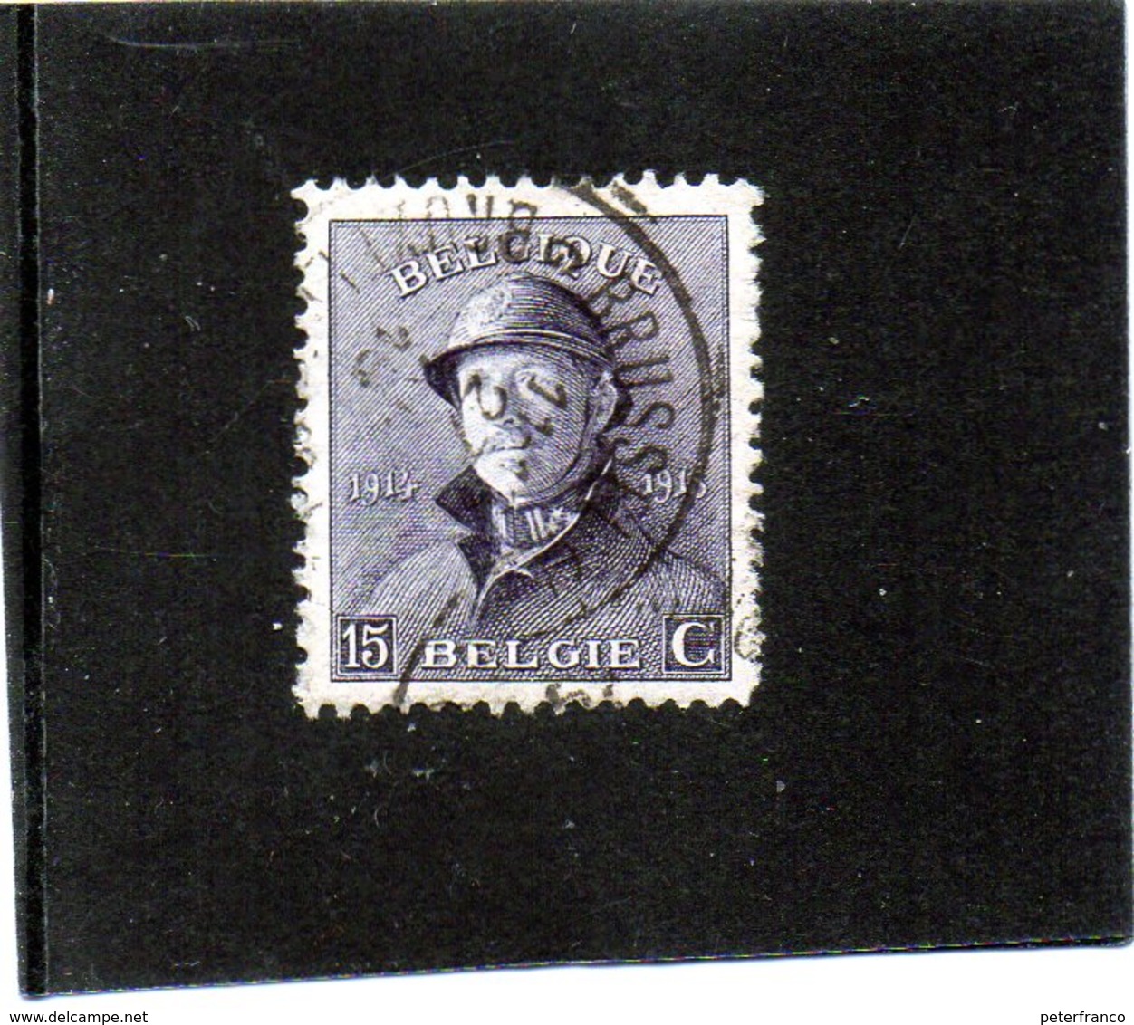 B- 1919 Belgio - Re Alberto I Con L'elmetto - 1919-1920  Cascos De Trinchera