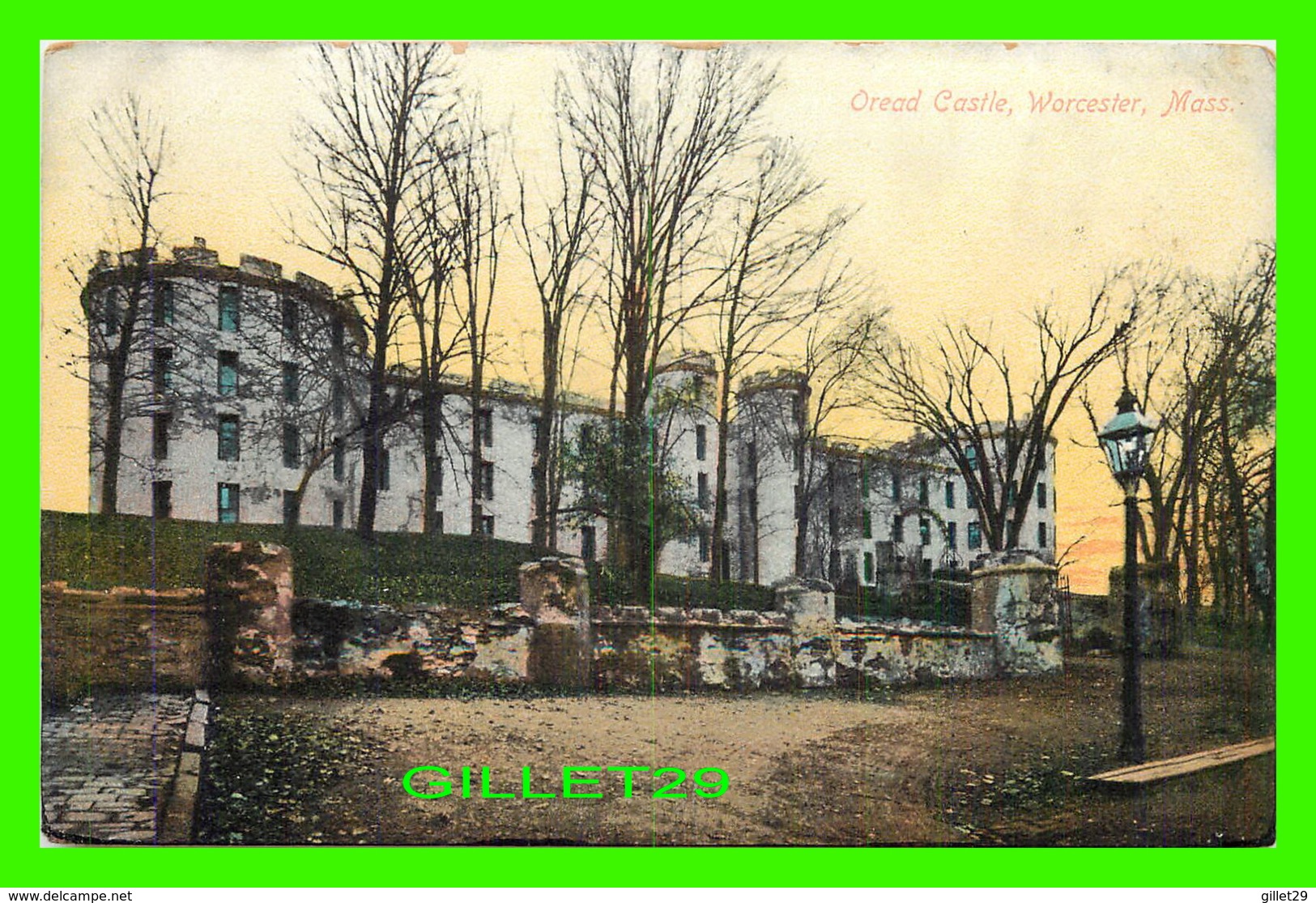 WORCESTER, MA - OREAD CASTLE - TRAVEL IN 1909 - UNDIVIDED BACK - - Worcester