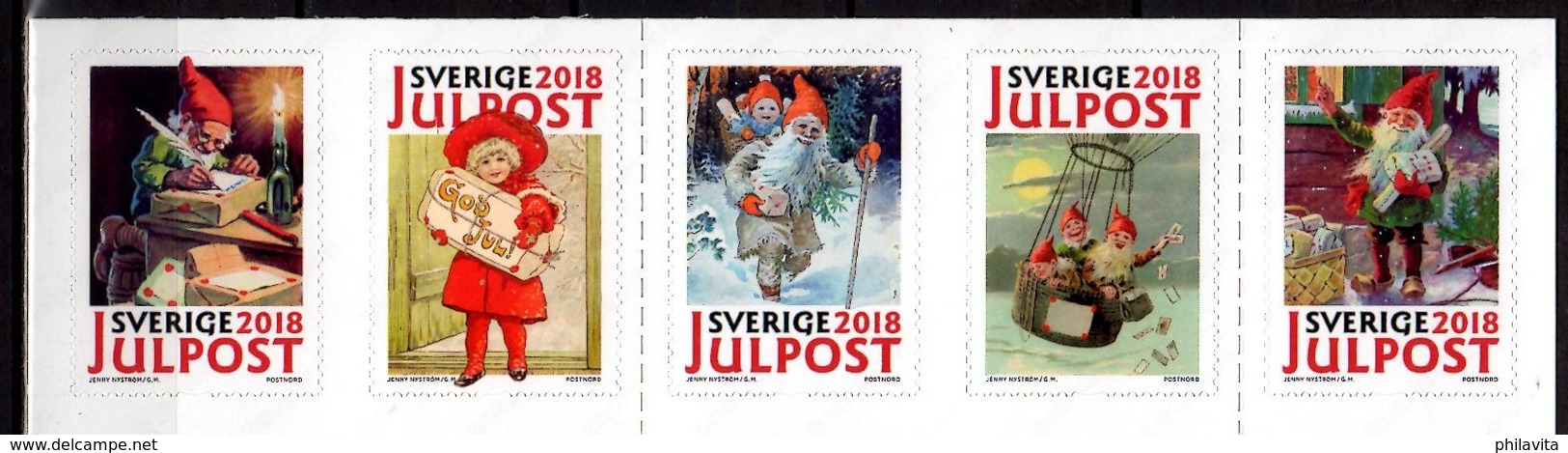 2018 Sweden - Christmas Post - Old Posters - 1 Set S.adhesive MNH** - Unused Stamps