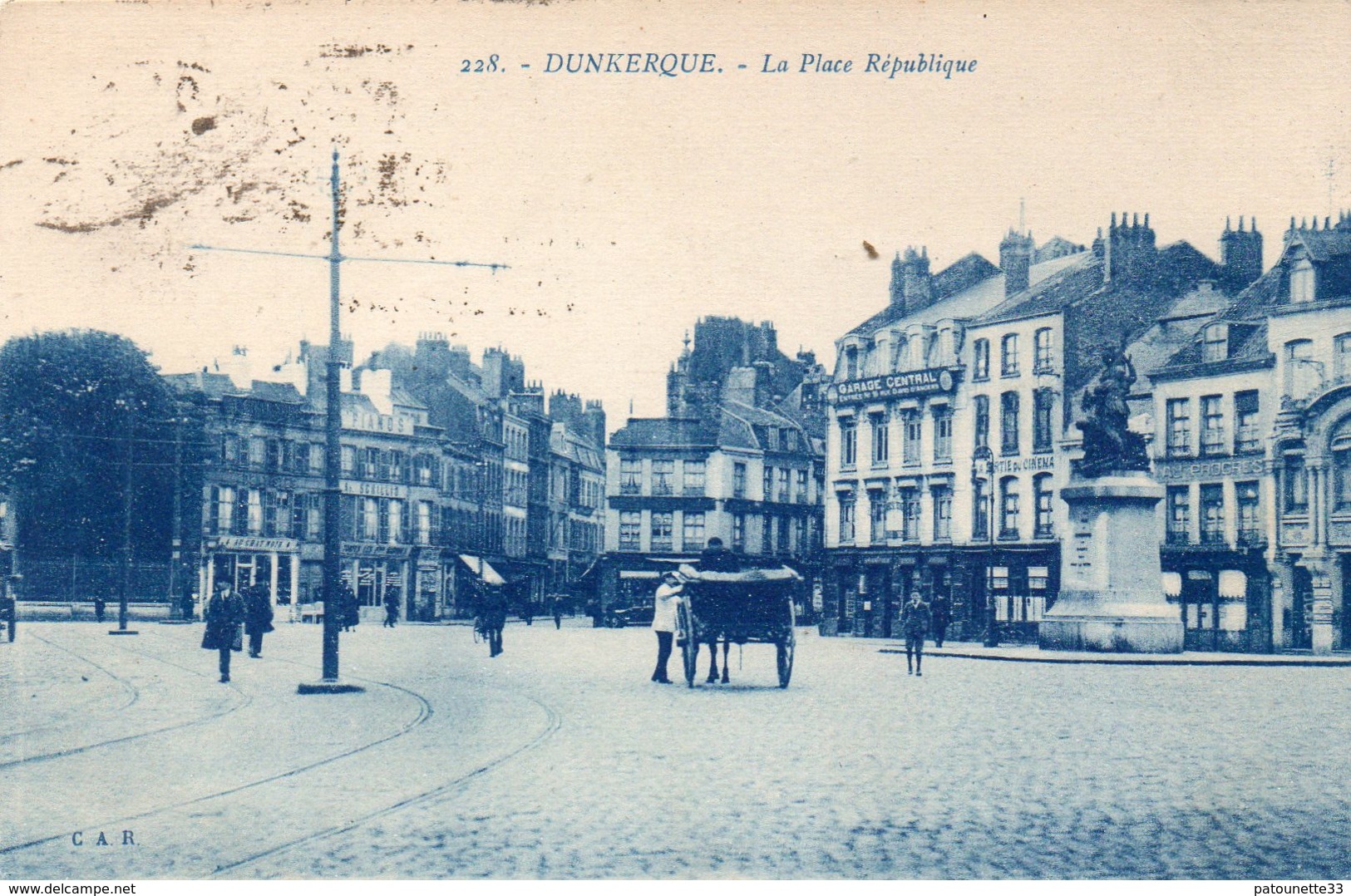 59 DUNKERQUE LA PLACE DE LA REPUBLIQUE ANIMEE - Dunkerque