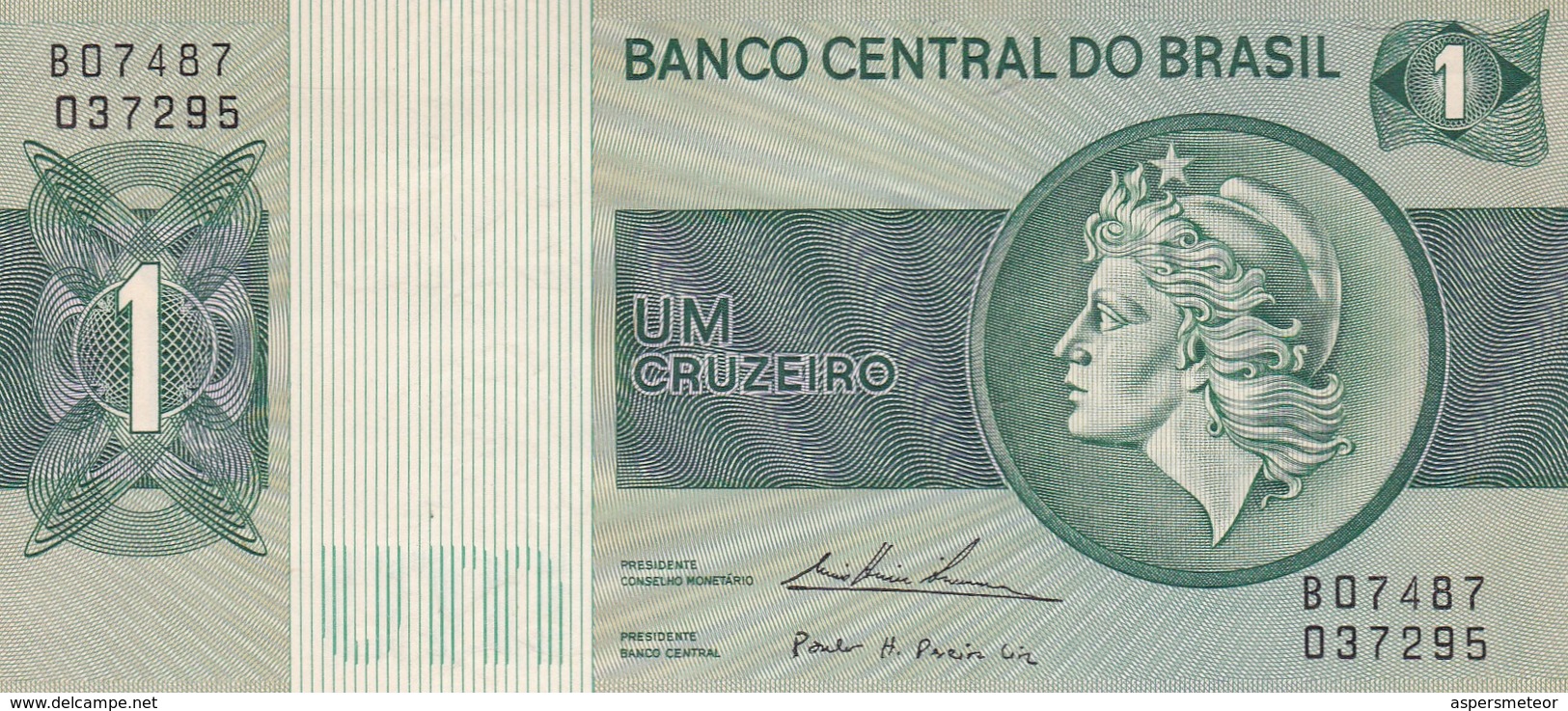 UM CRUZEIRO. BRASIL. CIRCA 1980s-BILLETE BANKNOTE BILLET NOTA-BLEUP - Brésil