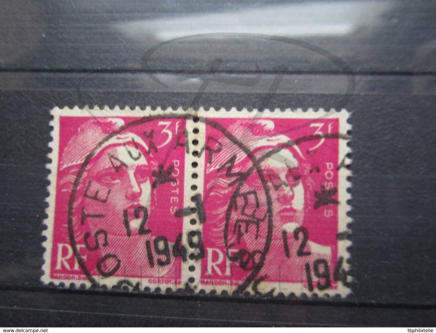 VEND TIMBRES DE FRANCE N° 806 EN PAIRE , CACHET " POSTE AUX ARMEES " !!! - 1945-54 Marianne De Gandon