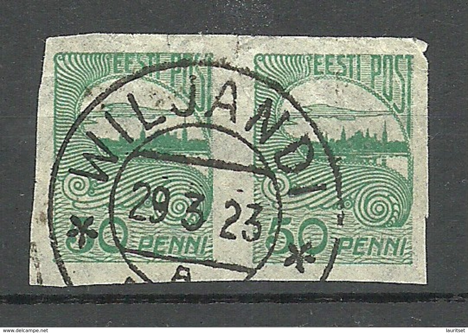 ESTLAND ESTONIA 1921 Michel 31 As A Pair O Viljandi Fellin - Estland