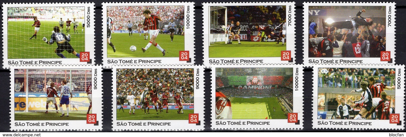 8 Stamps Championat 2006 Sao Tome/Principe 5.000-10.000Dbs ** 8€ Fußball-WM Set Soccer Sheetlet Voetball Football - Otros & Sin Clasificación