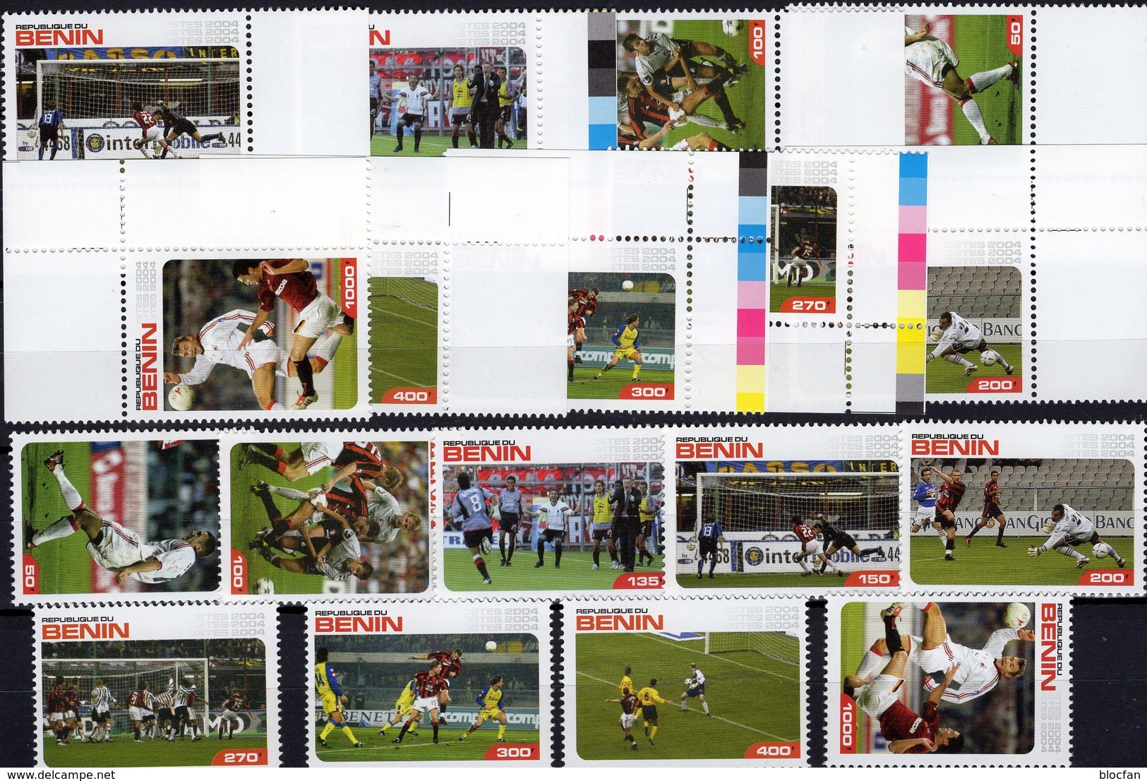 FIFA Championat 2006 Dahomey 9 Werte Plus ER-Marken ** 25€ Fußball-WM Hb Bloc Sets S/s Soccer Sheetlets Bf Football - Benin - Dahomey (1960-...)