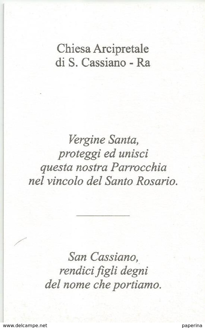 SANTINO PARROCCHIA DI SAN CASSIANO, SAN CASSIANO RA (54) - Santini