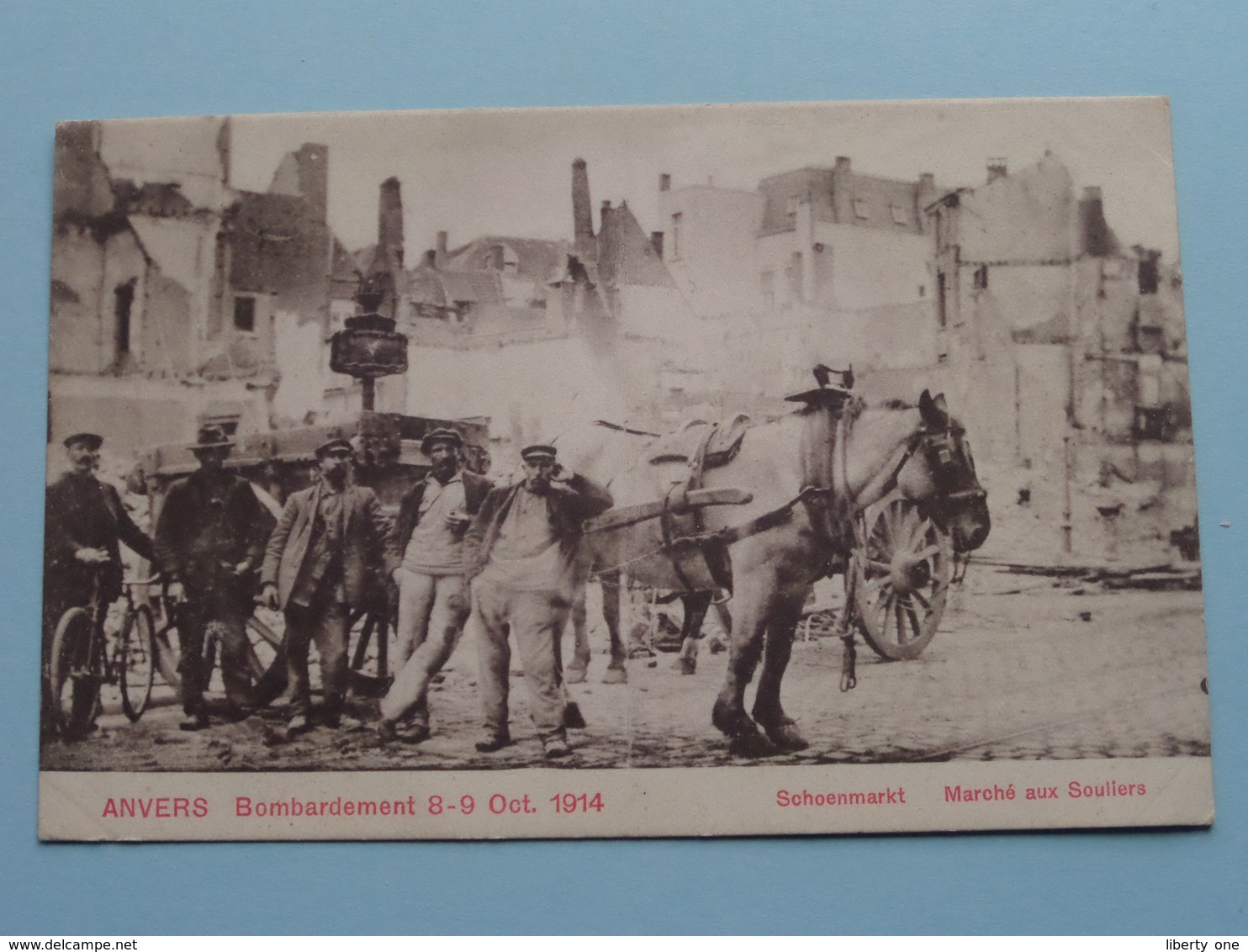 BOMBARDEMENT Antwerpen / Anvers 8 - 9 Oct 1914 Schoenmarkt - Marché Aux Souliers ( Zie Foto Voor Details ) ! - Guerre 1914-18