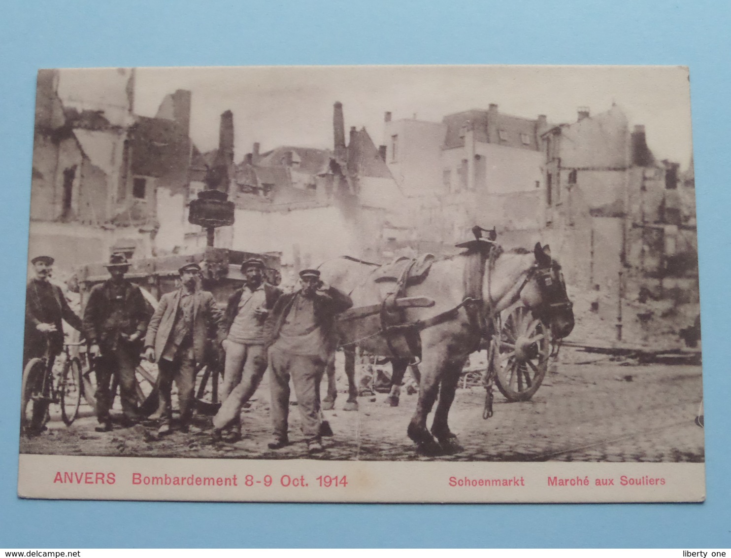 BOMBARDEMENT Antwerpen / Anvers 8 - 9 Oct 1914 Schoenmarkt - Marché Aux Souliers ( Zie Foto Voor Details ) ! - Guerre 1914-18