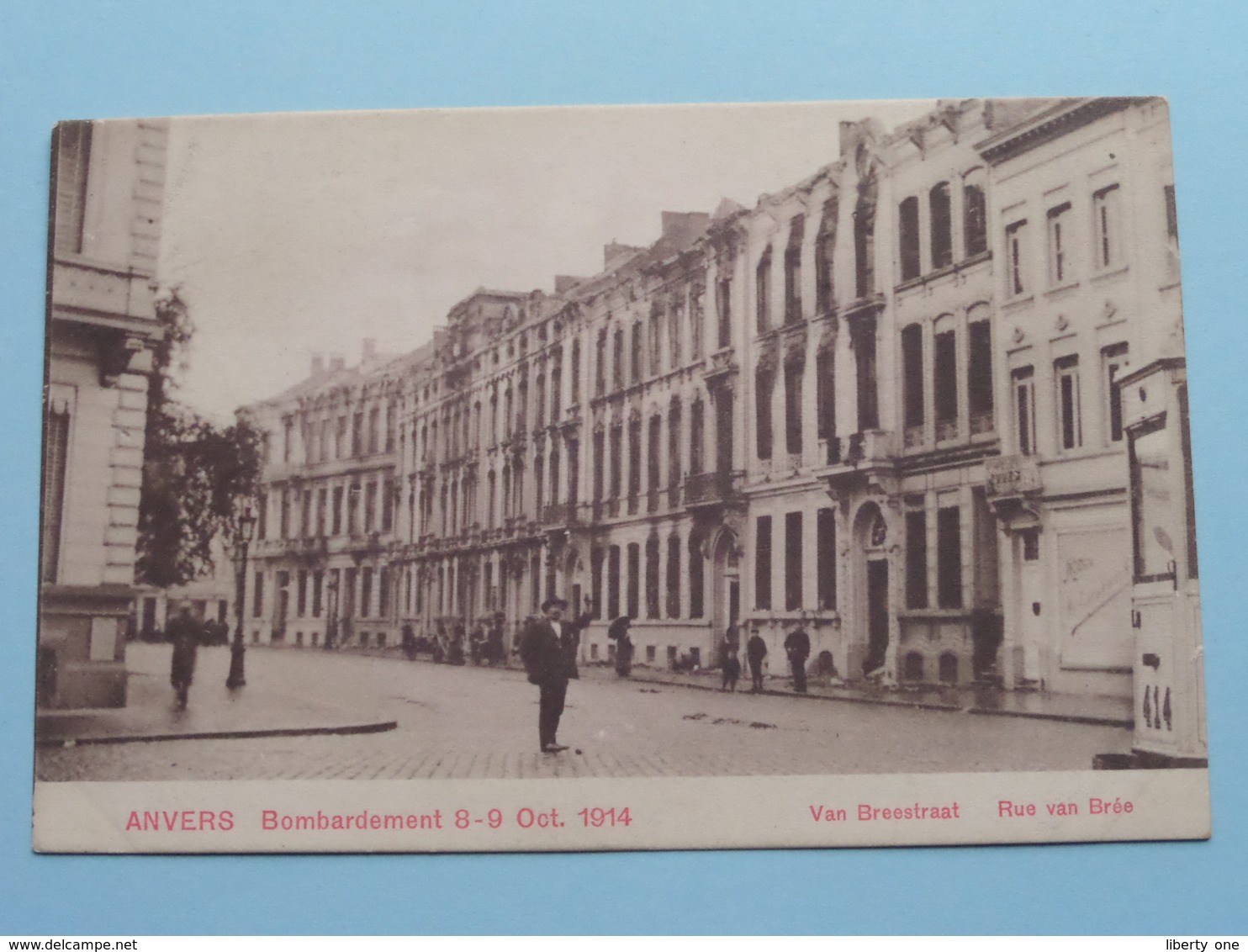 BOMBARDEMENT Antwerpen / Anvers 8 - 9 Oct 1914 Van Breestraat - Rue Van Brée ( Zie Foto Voor Details ) ! - Guerra 1914-18