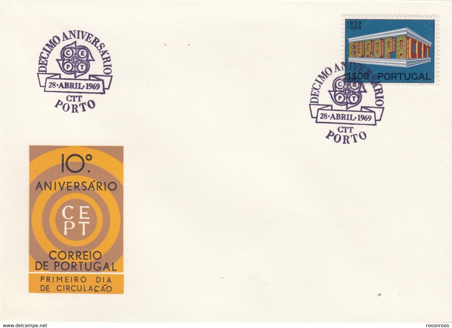 PORTUGAL - LOT ENVELOPPES PREMIER JOUR EUROPA - CEPT - 1966,1967, 1969,1970,1971,1972 - FDC