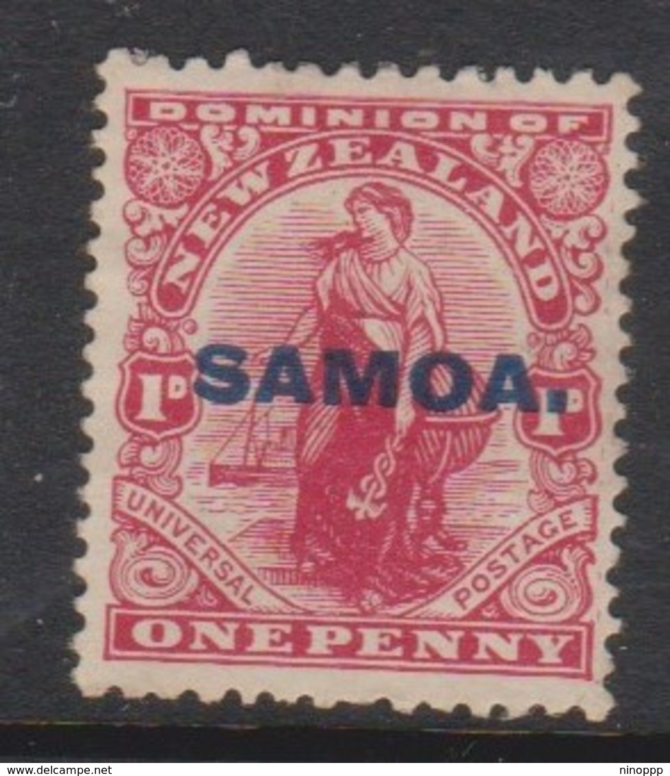 Samoa SG 116 1914 New Zealand Stamp Overprinted,one Penny Red,Mint Hinged - Samoa