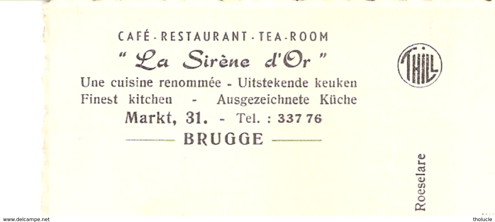 Brugge-Bruges-La Sirène D'Or-Café-Restaurant-Tea-Room-Markt,31-Pub.Bière-Bier-Pils-Aigle-Foto G.De Baere, Roeselare- - Brugge