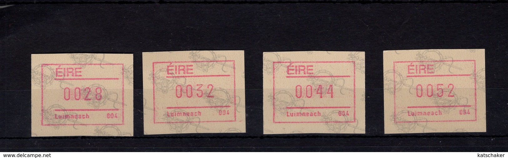 666606757 IRLAND 1992  POSTFRIS MINT NEVER HINGED POSTFRISCH EINWANDFREI MICHEL SET 4 S2 AUTOMAAT NR 4 - Vignettes D'affranchissement (Frama)