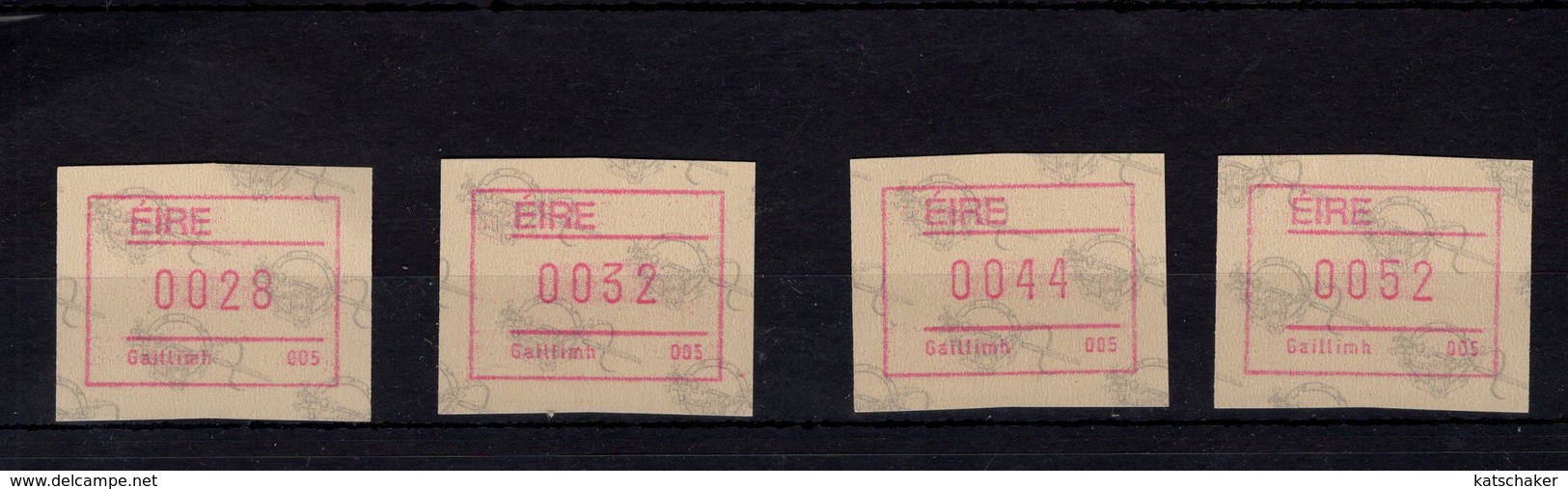 666608380 IRLAND 1992  POSTFRIS MINT NEVER HINGED POSTFRISCH EINWANDFREI MICHEL SET 4 S2 AUTOMAAT NR 5 - Automatenmarken (Frama)