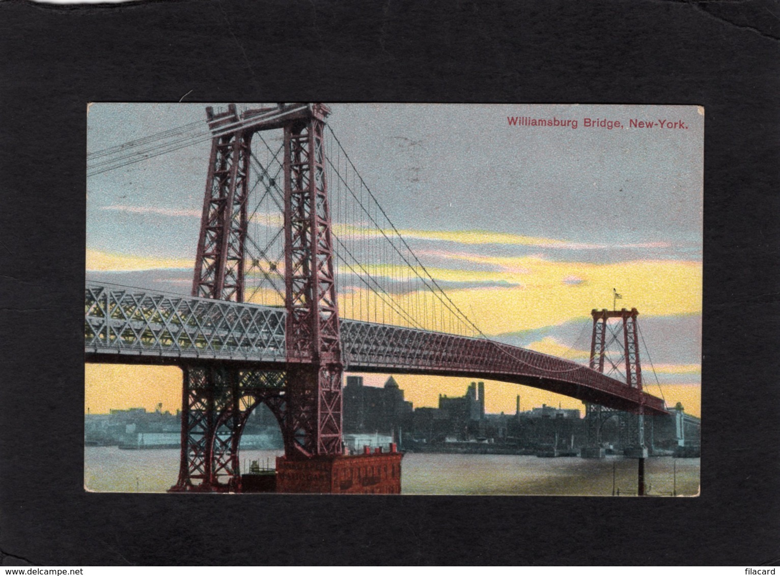 81309    Stati Uniti,  Williamsburg Bridge,  New-York,  VG  1907 - Bridges & Tunnels