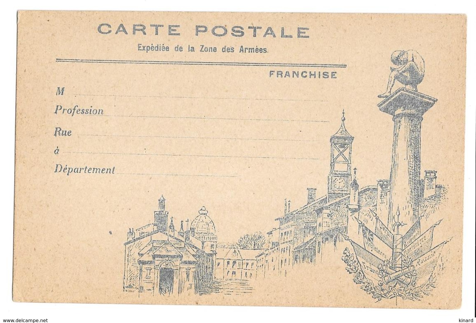 ENTIER POSTAL NEUF.. ILLUSTRE DE LA PREMIERE GUERRE MONDIALE....TBE ...SCAN..STYLE HANSI ? - Guerre De 1914-18