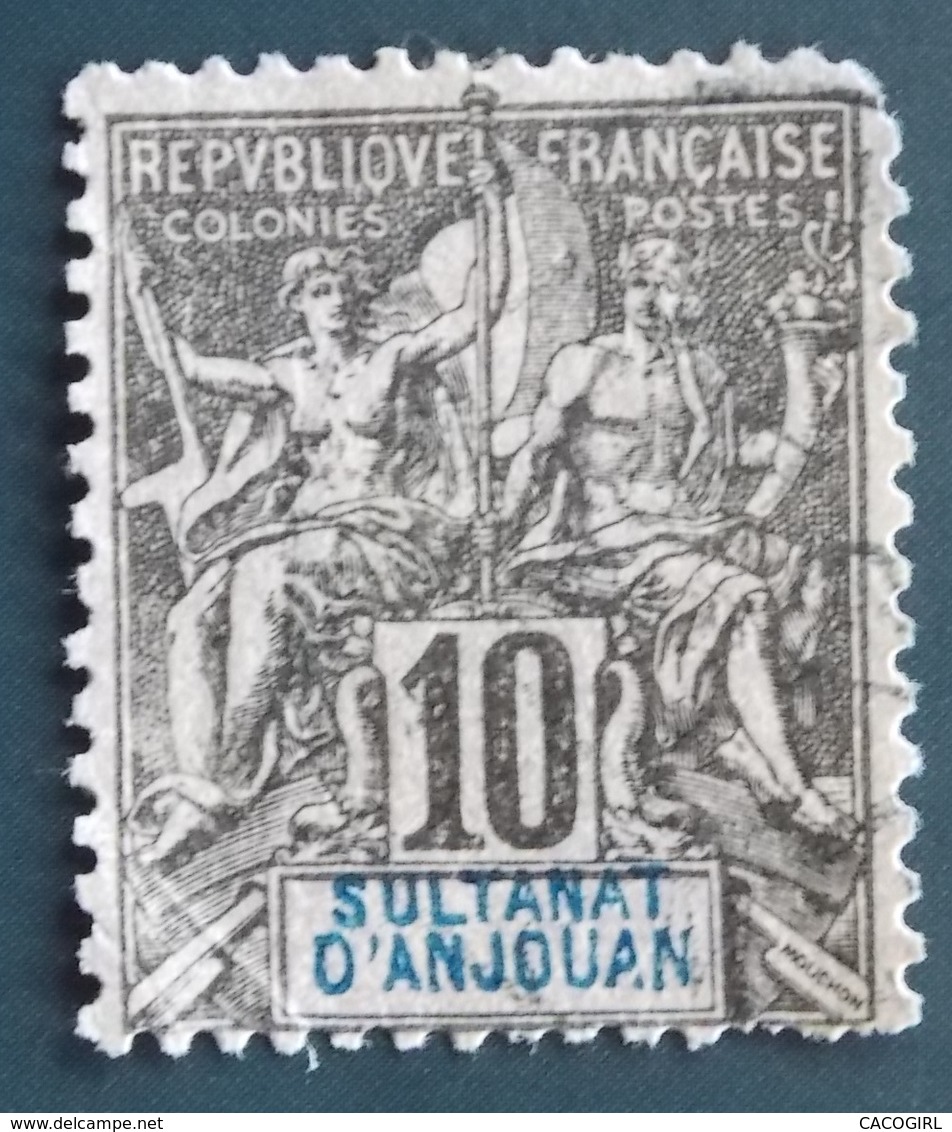 1892 - France (ex-colonies & Protectorats) > Anjouan  Yt:FR-AJ 5, Mi:FR-AJ 5 - Type Groupe - Oblitéré - Oblitérés