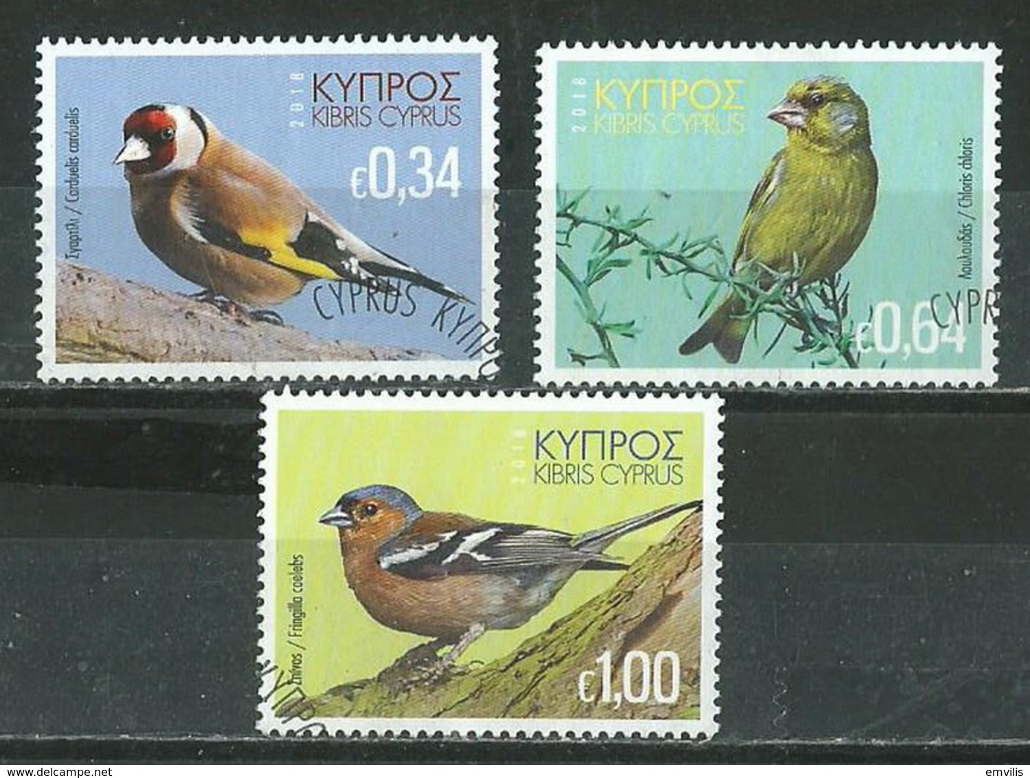 CYPRUS 2018 '' BIRDS OF CYPRUS '' SET USED - Used Stamps