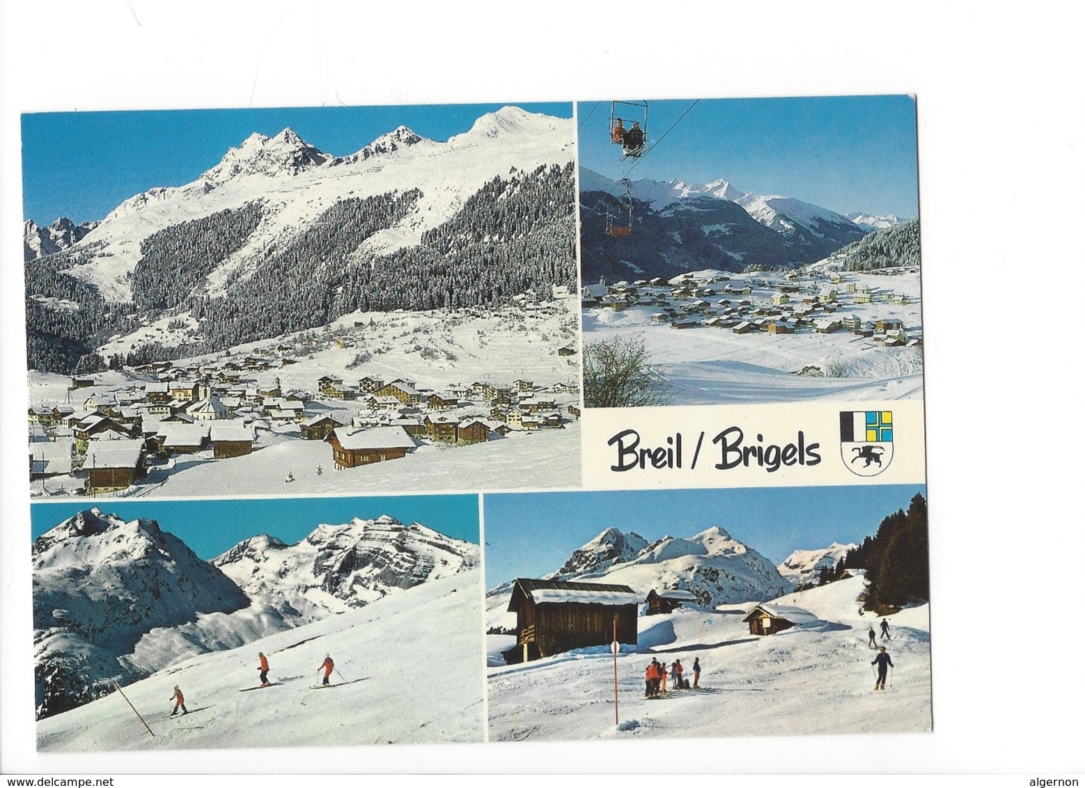 20821 - Breil Brigels Surselva  En Hiver Skieurs ( Format 10 X 15) - Breil/Brigels