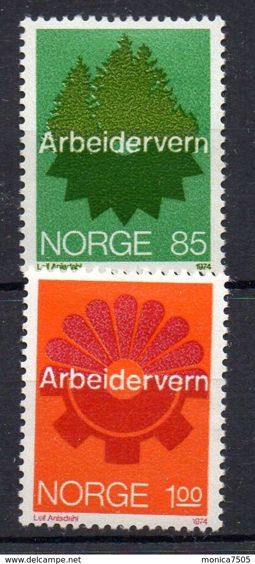 NORVEGE ( POSTE ) : Y&T N°  641/642  TIMBRES   NEUFS  AVEC  TRACE  DE  CHARNIERE . - Neufs