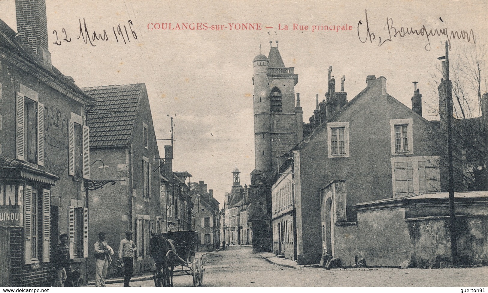 (CPA 89) COULANGES-SUR-YONNE  /  La Rue Principale - - Coulanges Sur Yonne