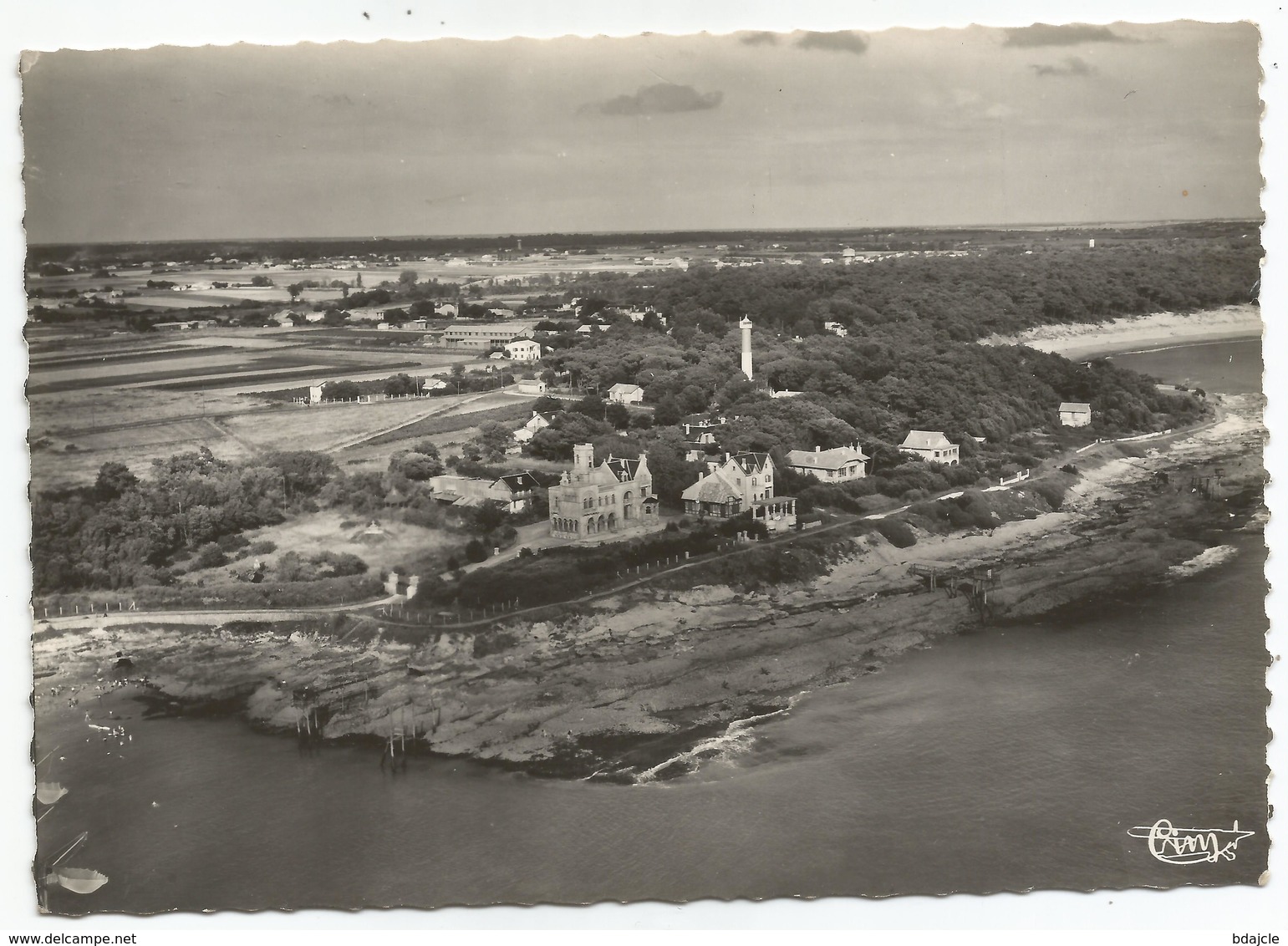 CPA NB  - Vue Aérienne Sur Le Phare De Terre-Nègre Et Château De Primavera - Saint-Palais-sur-Mer