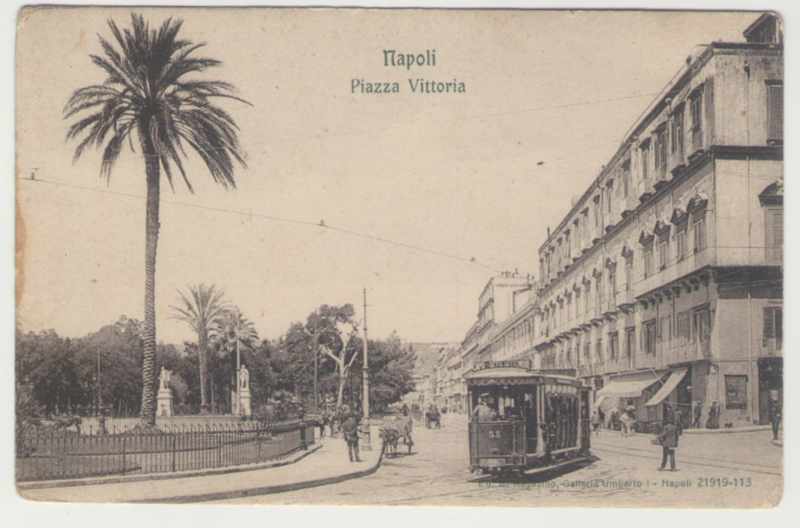 Napoli Piazza Vittoria Edizione Ragozzino #Cartolina #Paesaggi - Napoli