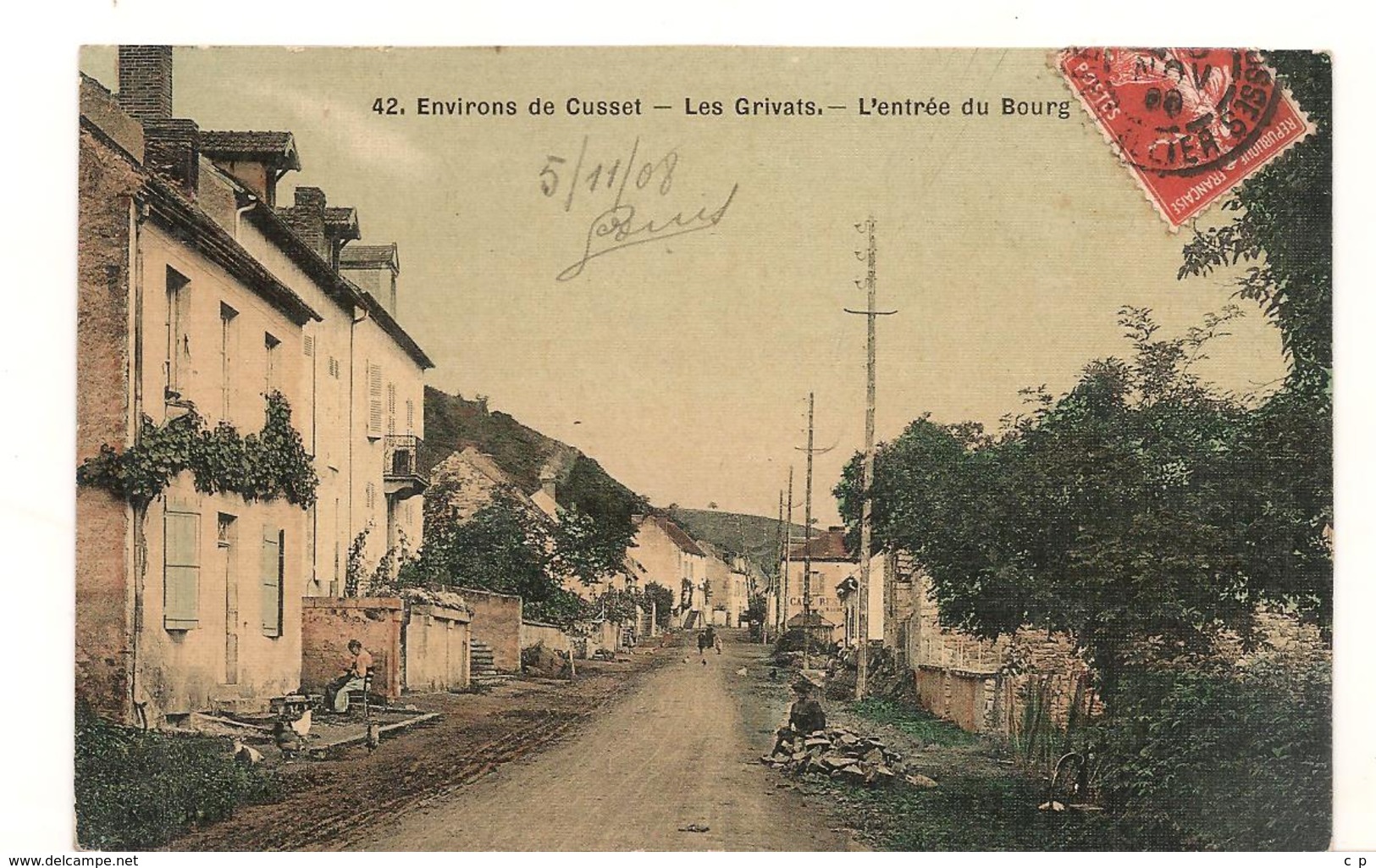 Les Grivats - Cusset -  L'Entree Du Bourg -  42  -  Carte Toilee Et Tramée - CPA ° - Sonstige & Ohne Zuordnung