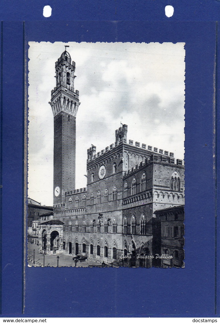 ##(DAN1811)-1953-Cartolina Illustrata Da Siena Per Valbruna (Udine) In Fermo Posta, Servizio Tassa A Carico Destinatario - 1946-60: Storia Postale