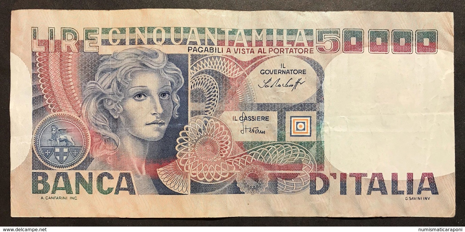 50000 LIRE Volto Di Donna 20 06 1977  LOTTO 212 - 50000 Lire